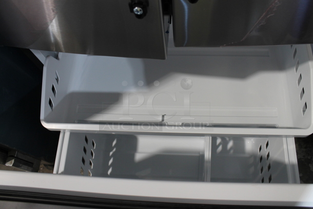 BRAND NEW SCRATCH AND DENT! GWE10IXIES Stainless Steel French Door Style Cooler Freezer. Tested and Working! - Image 5 of 6