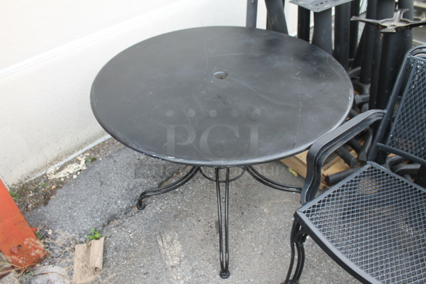 2 Black Round Tables. 2 Times Your Bid! - Image 2 of 2