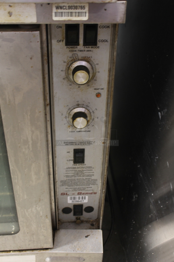 2 Southbend SL Series Stainless Steel Commercial Natural Gas Powered Full Size Convection Ovens w/ View Through Doors, Metal Oven Racks and Thermostatic Controls on Commercial Casters. 2 Times Your Bid! - Image 6 of 10