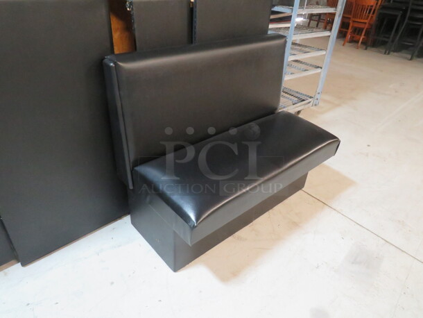 One Single Sided Black Cushioned Booth. 42X23X35 - Image 2 of 2