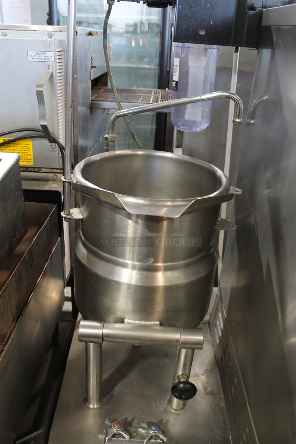 Vulcan VSX42ET Stainless Steel Commercial Electric Powered 2 Deck Steam Cabinet w/ Vulcan VDC-6 6 Gallon Tilting Kettle. 480 Volts, 3 Phase.  - Image 5 of 12