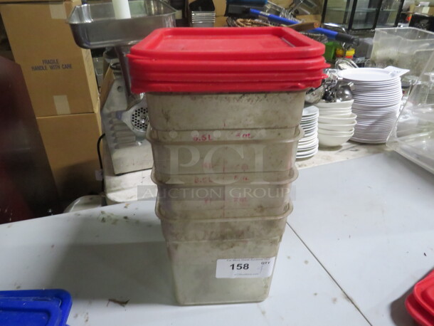 8 Quart Food Storage Container With  Lid. 4XBID