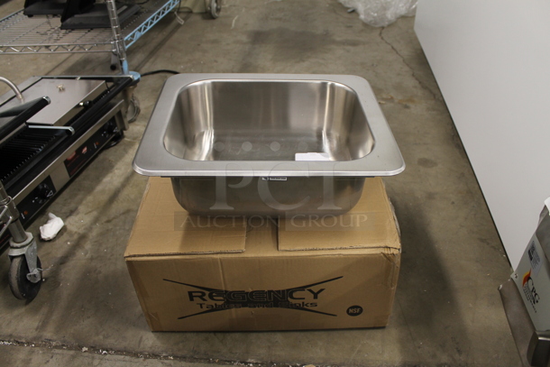BRAND NEW SCRATCH AND DENT! Regency 600DIS1316 Stainless STeel Commercial Single Bay Drop In Sink. 