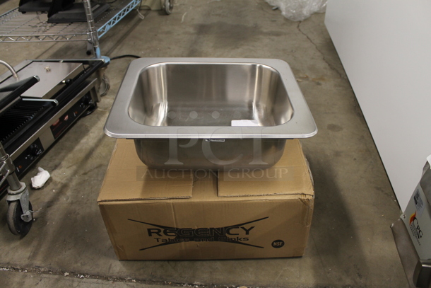 BRAND NEW SCRATCH AND DENT! Regency 600DIS1316 Stainless STeel Commercial Single Bay Drop In Sink.  - Image 1 of 5