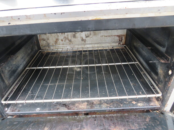 One American Range 6 Burner Natural Gas Range With 1 Rack, And SS Over Shelf. 36X33X56 - Image 2 of 2