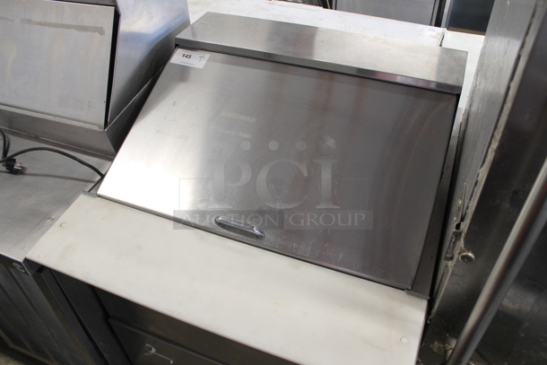 2015 Delfield D4432N-12M Stainless Steel Commercial Sandwich Salad Prep Table Bain Marie Mega Top w/ 2 Drawers. 115 Volts, 1 Phase. Tested and Working! - Image 2 of 5