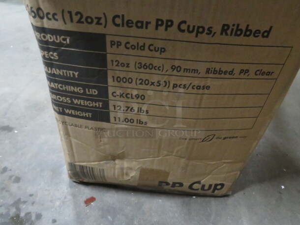 One Case Of 12oz Plastic Cups. - Image 1 of 1
