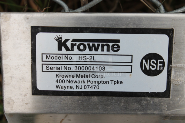 Krowne HS-2L Stainless Steel Commercial Single Bay Wall Mount Sink w/ Faucet and Handles. - Image 2 of 6