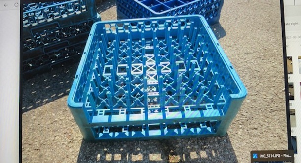 Blue Dishwasher Rack. 2XBID