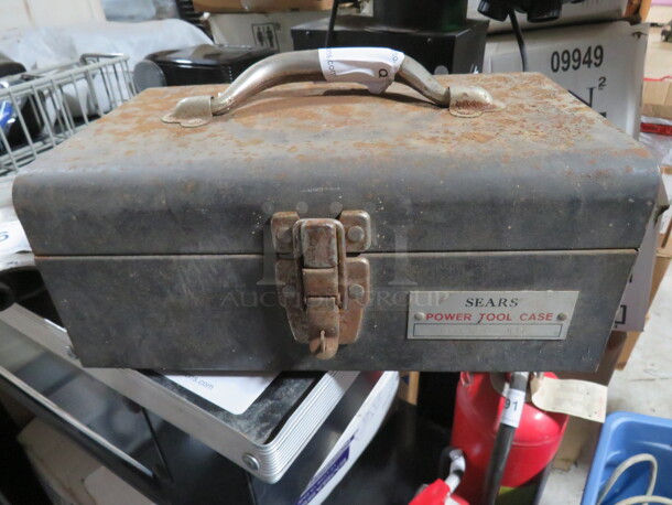 One Metal Tool Box With  - Image 1 of 2