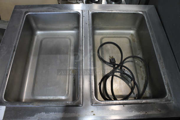 Hot Food Boxes CW2 Stainless Steel Commercial 2 Well Steam Table w/ 2 Door Holding Cabinet on Commercial Casters. 115 Volts, 1 Phase. Tested and Powers On But Does Not Get Warm - Image 2 of 8
