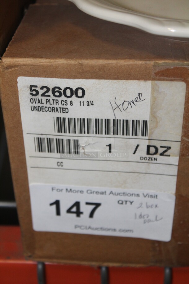 NEW IN BOX! 2 Boxes (12 Count Each) Homer Laughlin 11.75" Oval Platter. 24X Your Bid!  - Image 2 of 2