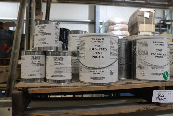 ALL ONE MONEY! PALLET LOT of Various Items Including Poly Flex Rust Part A and Pro Guard Gunnite Sealer. BUYER MUST REMOVE. - Image 2 of 3
