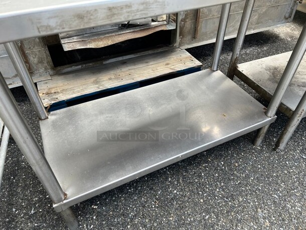 Stainless Steel Commercial Table w/ Under Shelf and Back Splash. 42x24x36.5 - Image 3 of 3