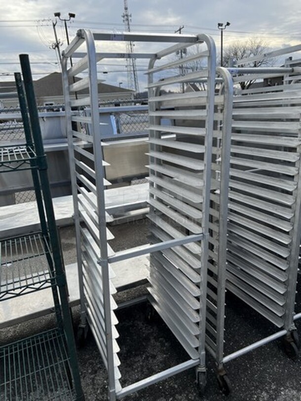 Metal Commercial Transport Pan Rack on Commercial Casters. 20.5x28x69 - Image 2 of 3