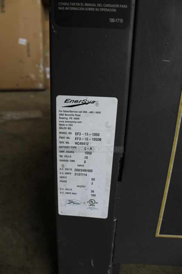 EnForcer Ferro EnerSys EF3-18-1050 Battery Charger for Forklift. 208/240/480 Volts, 3 Phase. - Image 4 of 4