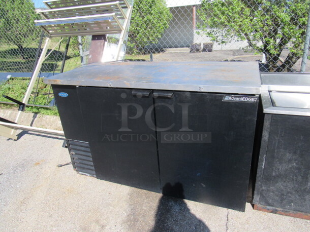 One Norlake 2 Door Back Bar Cooler With 4 Racks. 115 Volt. Model# BB-59. 60X28X37 - Image 1 of 1
