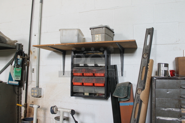 ALL ONE MONEY! Lot of Table, Contents Including Metal Cabinet and 2 Office Chairs.. BUYER MUST REMOVE. - Image 6 of 9