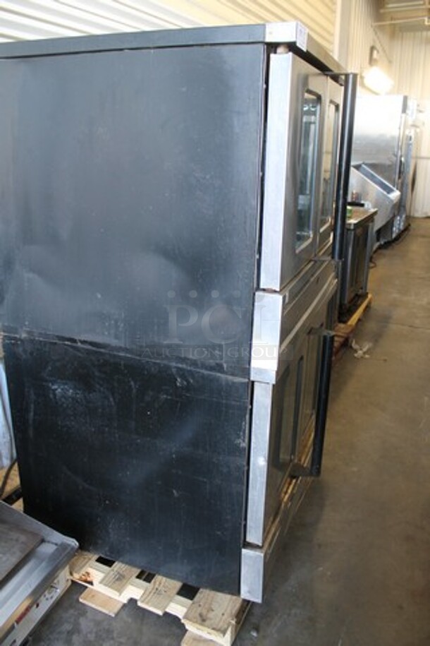 2 Garland SunFire SD6-1 Stainless Steel Commercial Natural Gas Powered Full Size Convection Oven w/ View Through Doors and Thermostatic Controls. 80,000 BTU. 2 Times Your Bid!  - Image 2 of 5