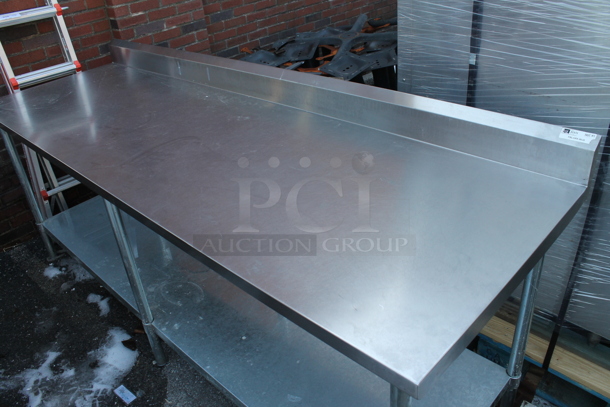 Stainless Steel Table w/ Back Splash and Under Shelf. - Image 2 of 4