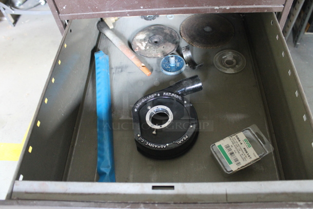 Brown Metal 4 Drawer Filing Cabinet on Commercial Casters. BUYER MUST REMOVE. - Image 5 of 7