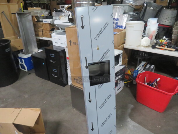 One NEW Bobrick Stainless Steel Paper Towel Dispenser/Trash Receptacle With Key. Model# 38032. $538.72 - Image 1 of 5