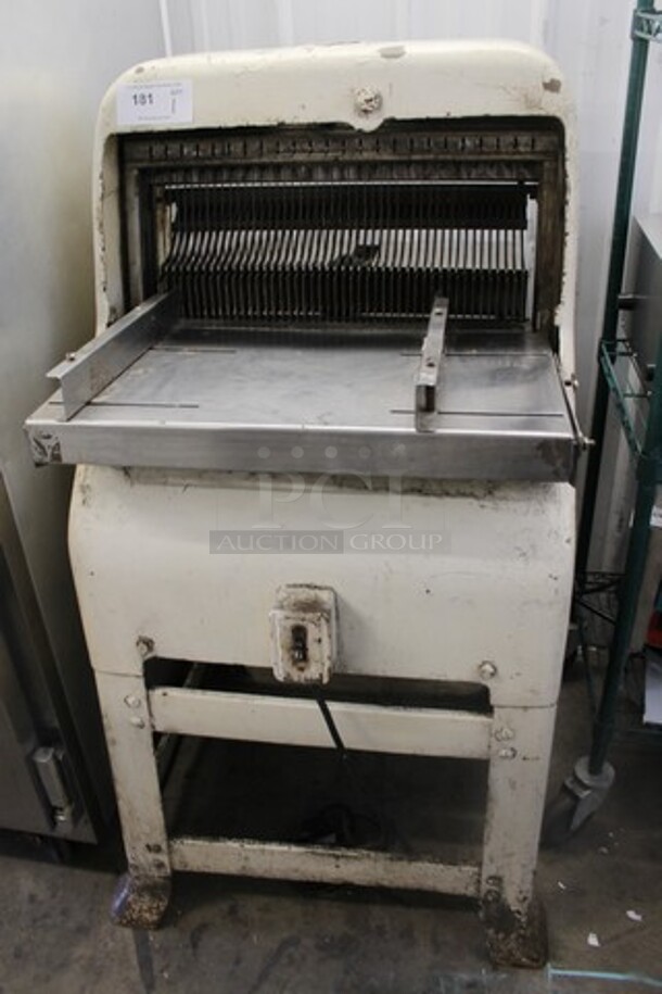 Oliver 797 S Metal Commercial Floor Style Bread Loaf Slicer. Tested and Does Not Power On - Image 1 of 5