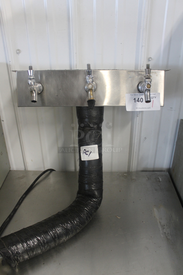 Glastender Stainless Steel Commercial 3 Head Beer Tower. - Image 1 of 4