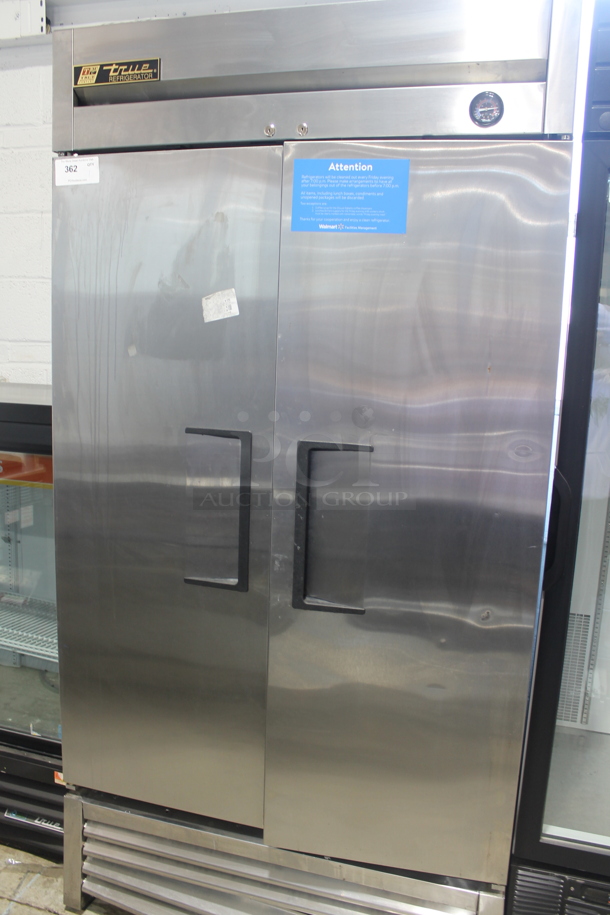 2016 True T-35 Stainless Steel Commercial 2 Door Reach In Cooler. 115 Volts, 1 Phase. Tested and Working!