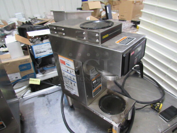 One Bunn Axiom Series Coffee Brewer With Filter Basket And Top Warmer. Model# AXIOM-35-2. 120-208-240 Volt. 1 Phase. 8X18X25 - Image 2 of 3