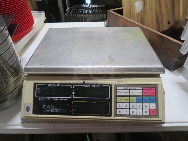 One Case 50lb Scale. Model# SC-25P. 120 Volt.