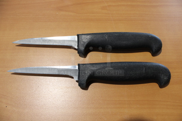 2 Sharpened Stainless Steel Paring Knives. 7.5