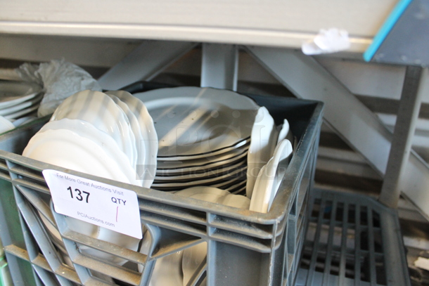 ALL ONE MONEY! Lot of Ceramic Plates in Crate - Image 2 of 4