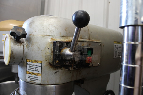 Metal Commercial 20 Quart Planetary Dough Mixer w/ Stainless Steel Mixing Bowl, Bowl Guard, Whisk, Paddle and Dough Hook Attachments. 15x24x32. Tested and Working! - Image 2 of 8