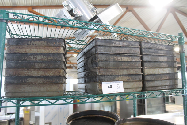 21 Metal Rectangular Double Well Baking Pans. 21 Times Your Bid! - Image 1 of 4