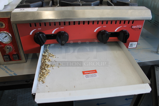 BRAND NEW SCRATCH AND DENT! 2023 Avantco 177CAGR424 Stainless Steel Commercial Countertop Natural Gas Powered 4 Burner Range. - Image 2 of 3