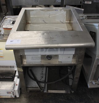 Cecilware Stainless Steel Commercial Electric Powered Single Well Steam Table w/ Under Shelf.