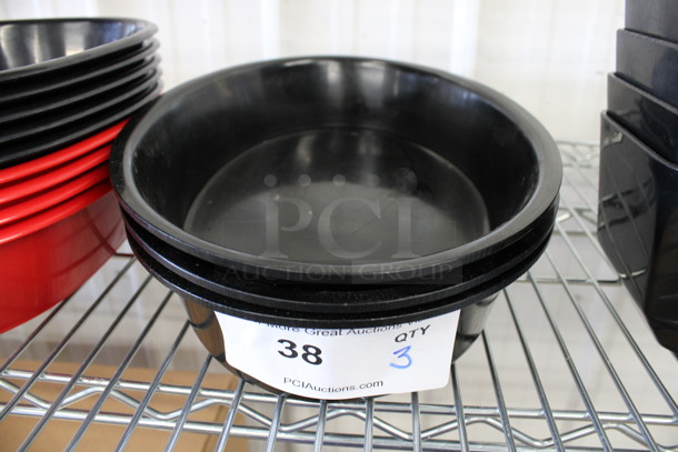 3 Black Poly Trays. 9.5x13.5x3. 3 Times Your Bid!