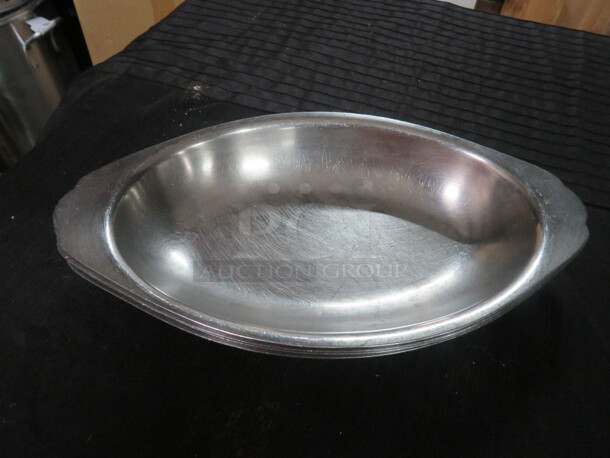 10.5X6 Stainless Steel Appetizer Dish. 5XBID.