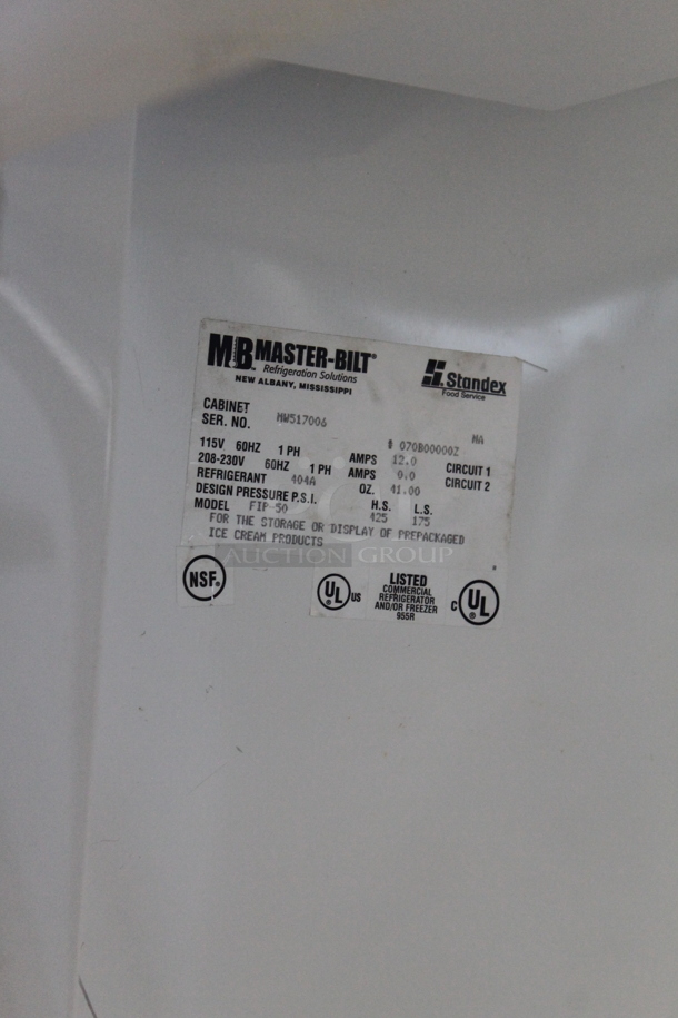 Master-Bilt FIP-50 Metal Commercial Ice Cream Cake Freezer Display Case Merchandiser. 208-230 Volts, 1 Phase. - Image 8 of 8