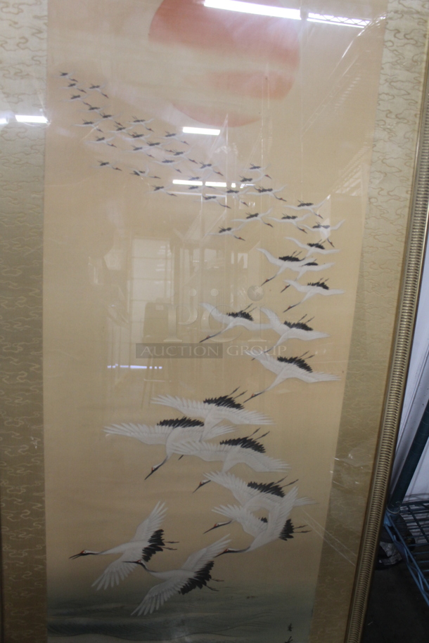 Framed Picture of Birds and Sun Over The Ocean. - Image 3 of 7