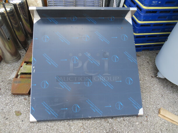 One NEW Stainless Steel Table Top With Back Splash. 36X36 - Image 1 of 1