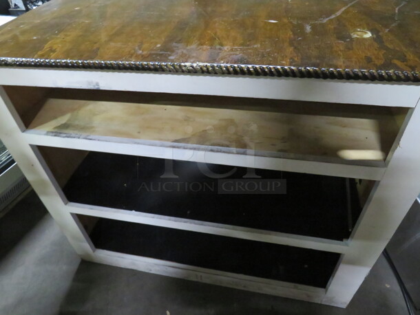 One Hostess Stand/Front Counter With 3 Shelves. 44X27X36 - Image 4 of 4