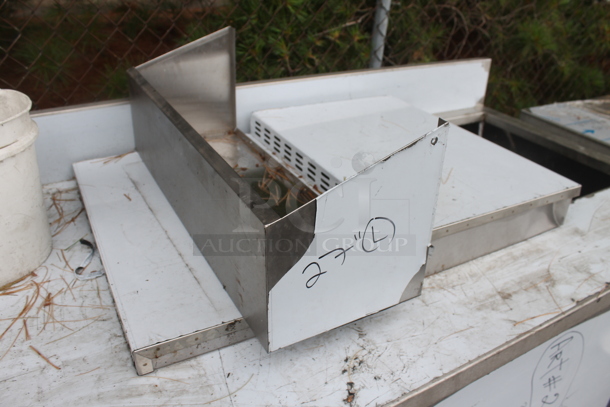 BRAND NEW SCRATCH AND DENT! Stainless Steel Commercial Counter w/ Cut Out, Back Splash, Under Shelves and Door.  - Image 5 of 6