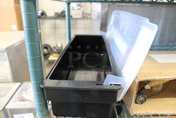 Black and Clear Poly Bar Topping Rail. 19.5x6x4 - Image 3 of 3