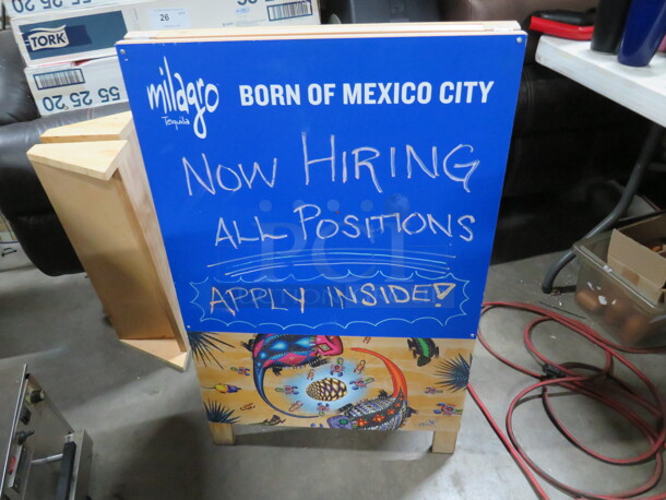 One Millagro Tequila Sidewalk Chalkboard. 23X36 - Image 2 of 2