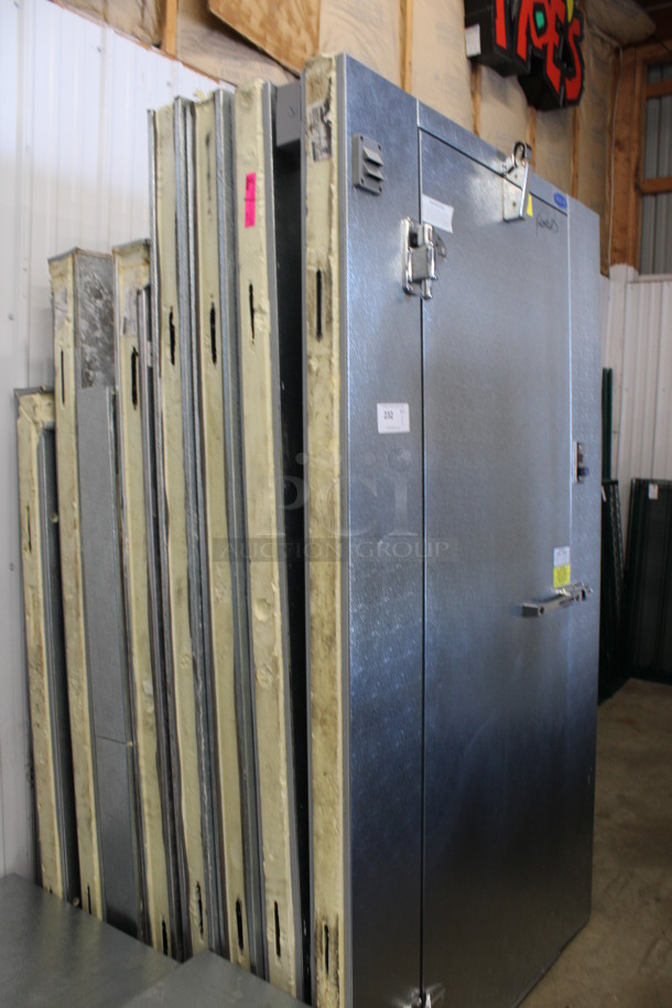 6'x5'x7' Norlake SELF CONTAINED Walk In Freezer Box w/ Floor, Norlake Model CPF100DC-A Condenser and Emerson Compressor. 208-230 Volts, 1 Phase. Picture of the Unit Before Removal Is Used As Gallery Picture - Image 8 of 9