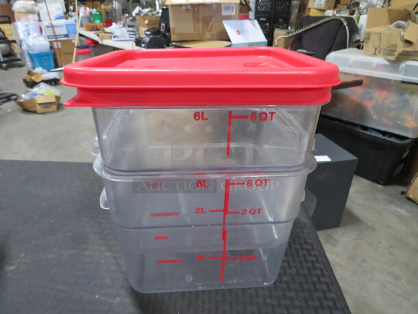6 Quart Food Storage Container With Lid. 2XBID - Image 1 of 1