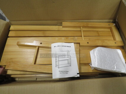 One NEW Bamboo Spice Rack.