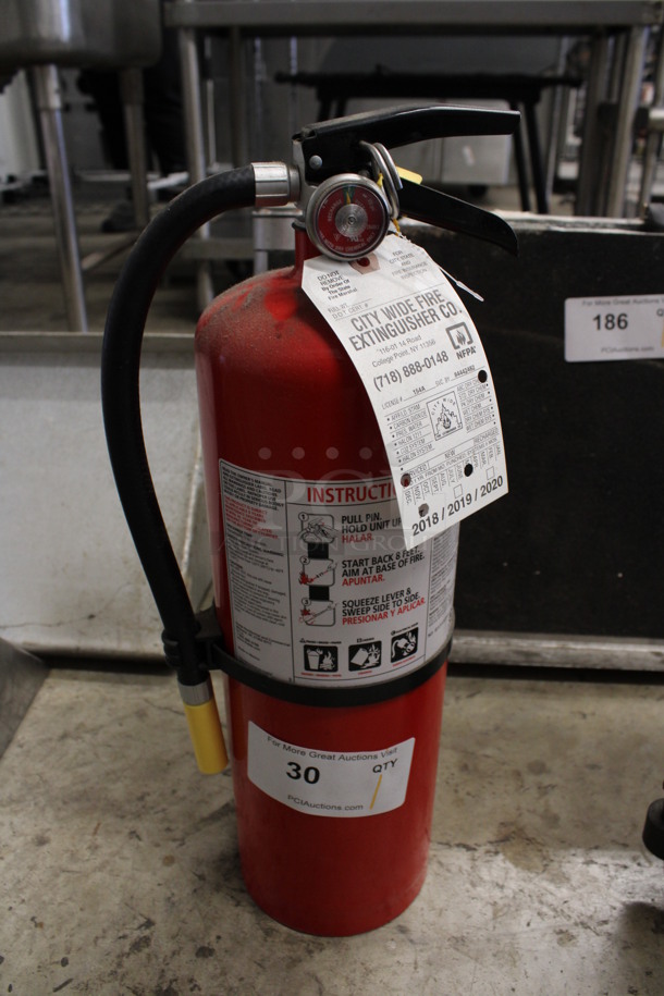 Dry Chemical Fire Extinguisher. 5x6x19